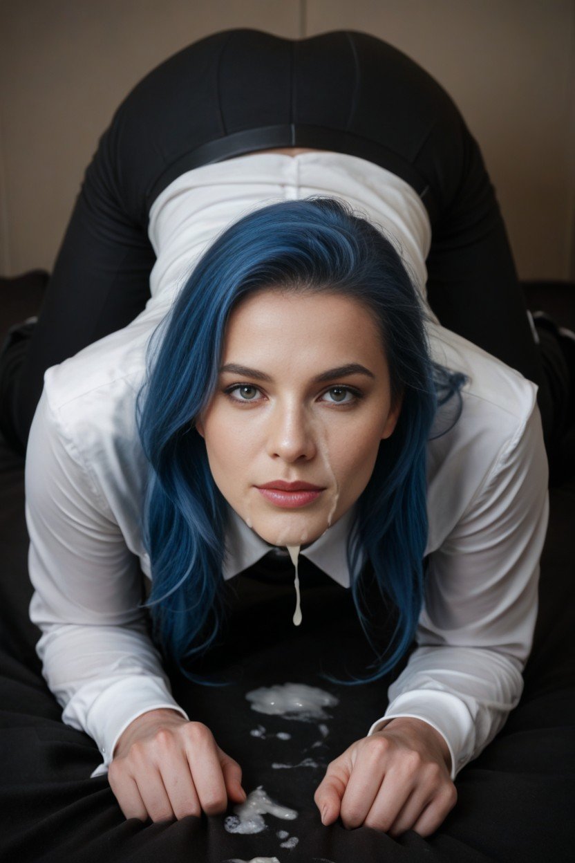 Cumshot, Swedish, Blue Hair Furry AI Porn