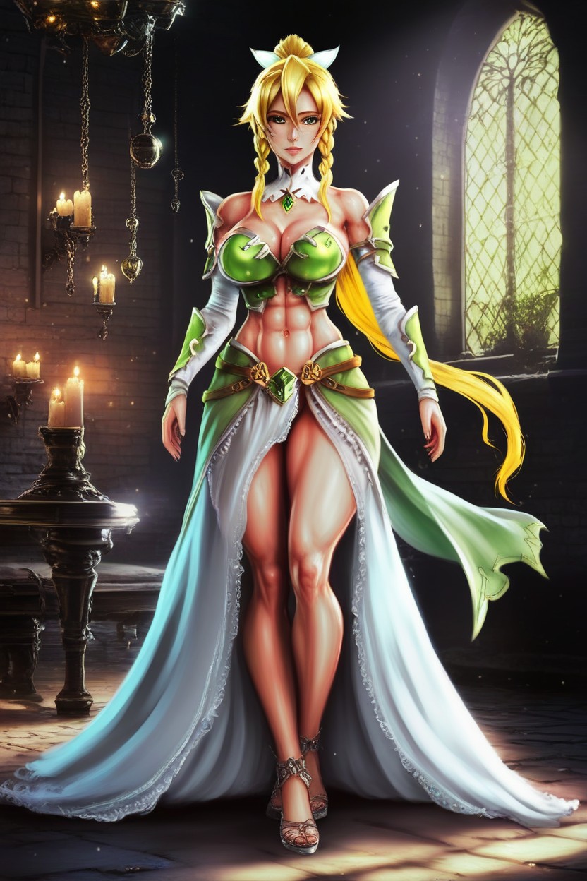 Full Body, Eyes Of An Emerald Green, Perfect Visage Hentai AI Porn