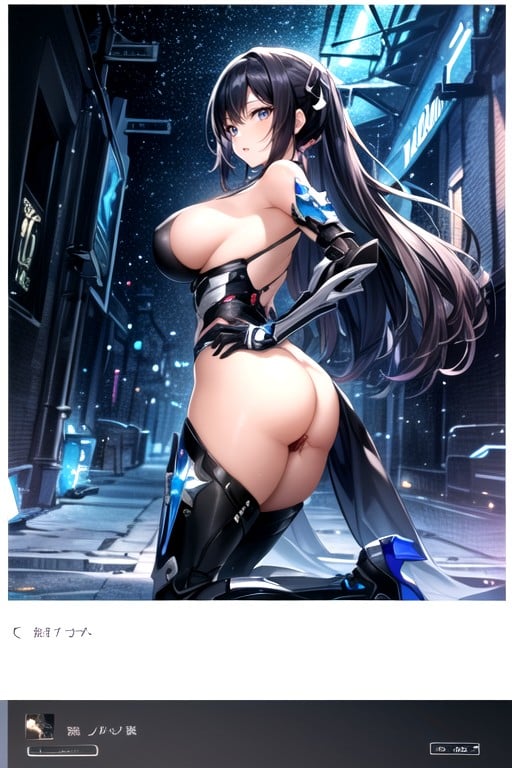 Sideboob, Robot Armor, Nsfw Shemale AI Porn