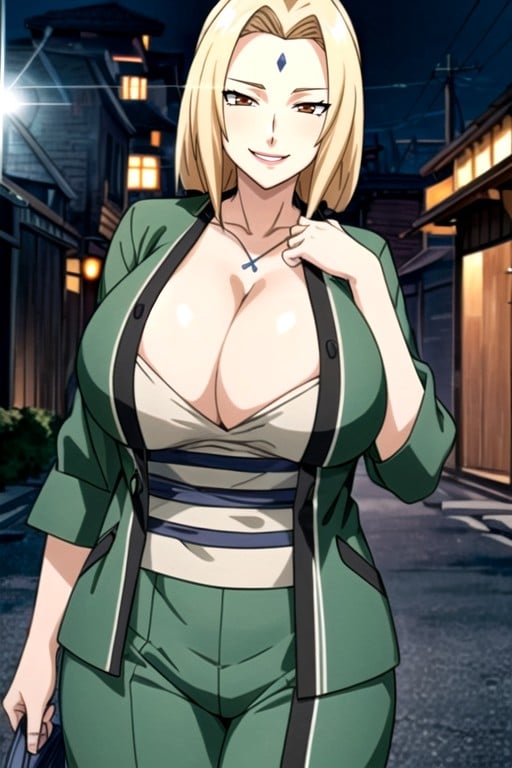 Tsunade (naruto), Forest, Massive Breast AI Porn