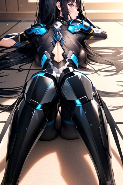 Robot Armor, Black Hair, Nsfw AI Porn