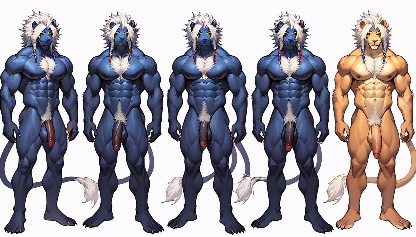 Anthro, Portraits, Lion AI Gay Porn