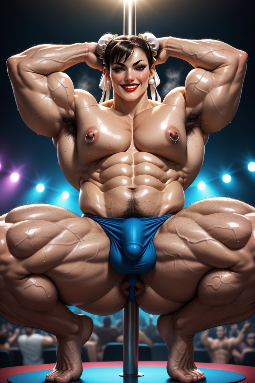 Pubic Hair, Extreme Muscles, Hairy Hands Shemale AI Porn
