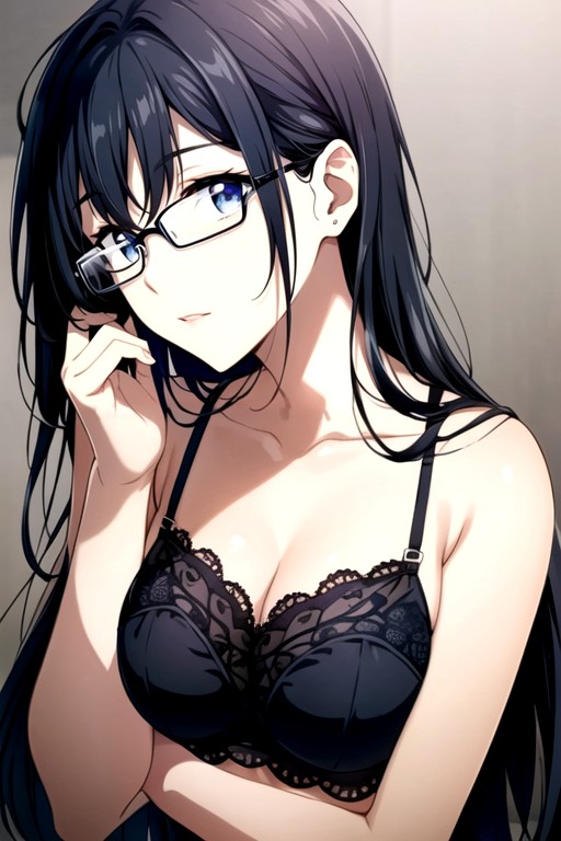 Glasses, Close Up, Black Hair AI Porn