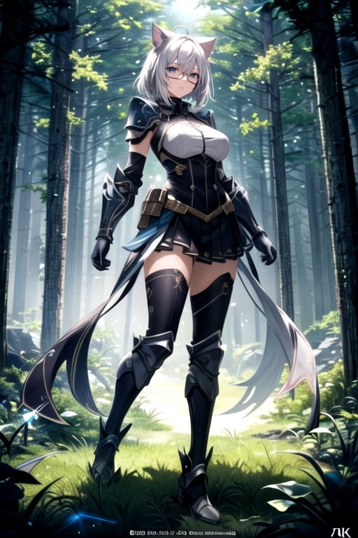 Full Body, Skirt, Forest AI Porn