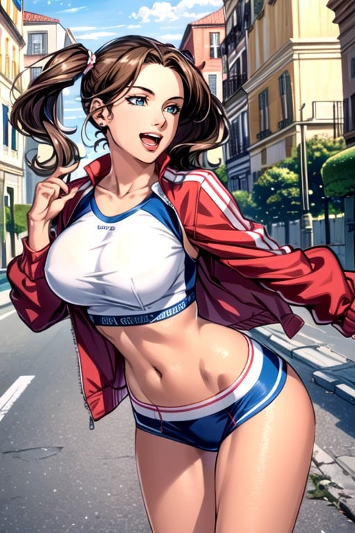 Crop Top, Jacket, Comic AI Porn