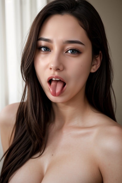 Tongue Out, Ahegao, Small Breast AI Porn