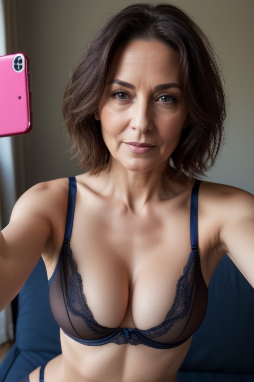 Francesa, Selfie, Lingerie Pornografia de IA