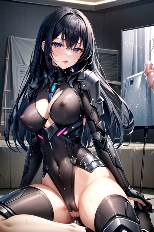 Nsfw, Black Hair, Robot Armor AI Porn