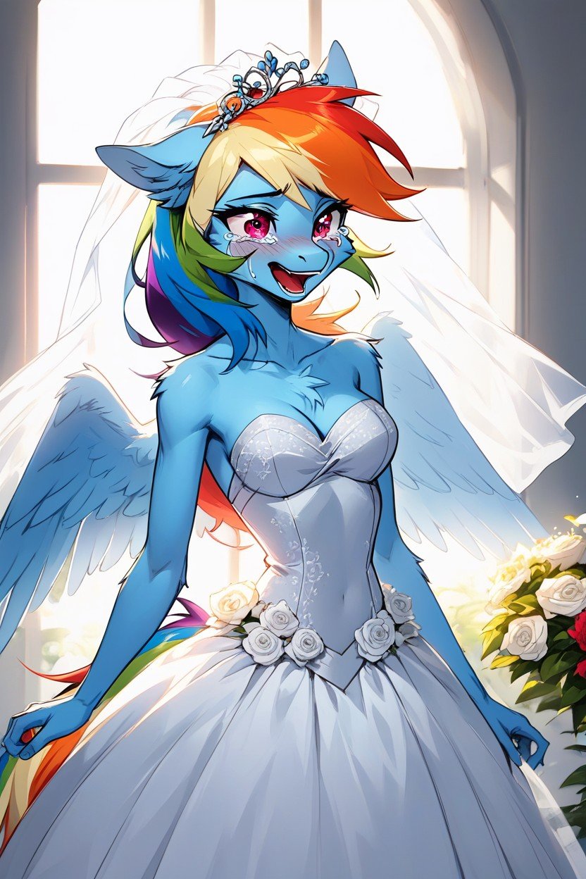 웨딩 드레스, Rainbow Dash From My Ponny, 소프트 섀도우퍼리 AI 포르노