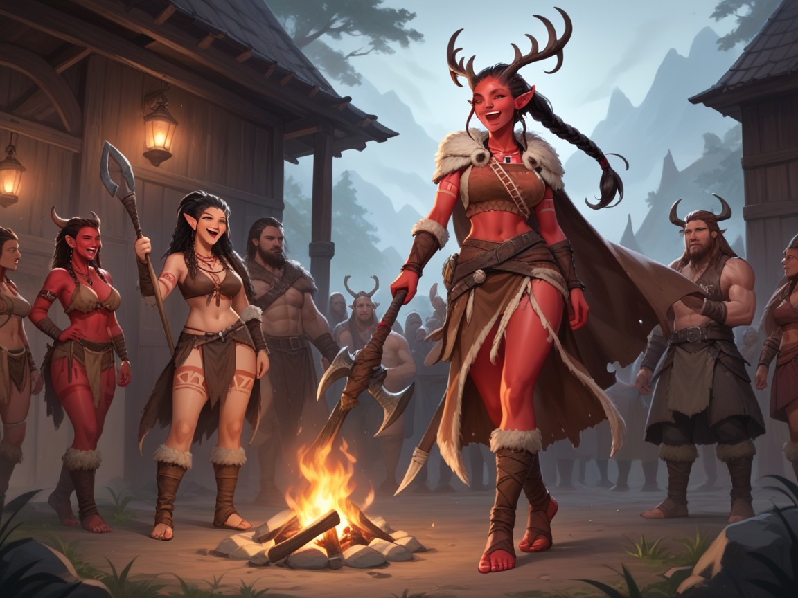 Tribal Wear, Skinny, Pelt Cape Hentai AI Porn