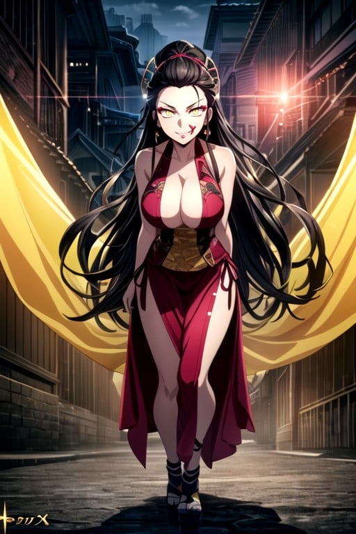 Corps Entier, Gros Seins, Daki (demon Slayer)Porno IA Hentai