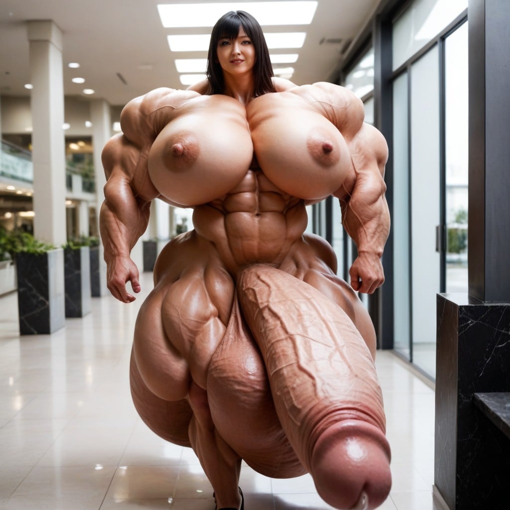 Hyper Massive Penis, Huge Muscles, Full Body Shemale AI Porn