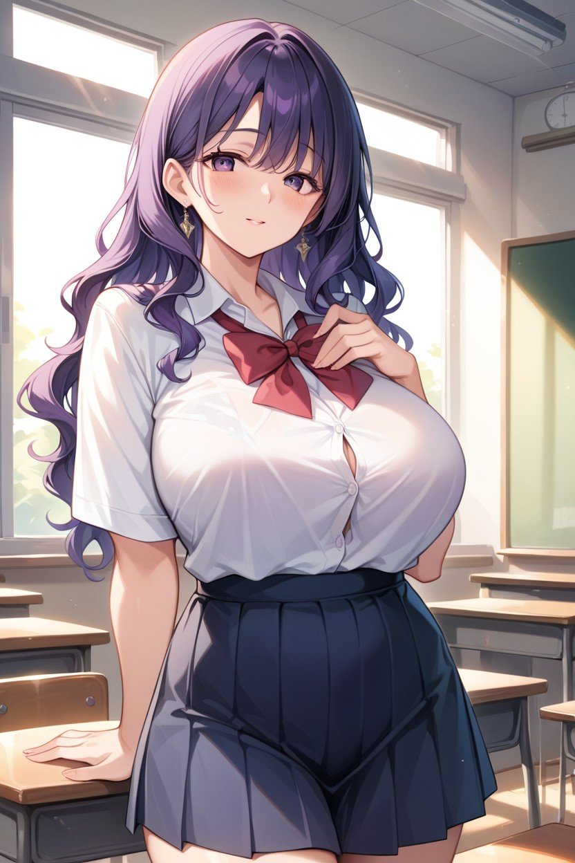 Classroom, Slightly Fat, Wavy HairAI黃片