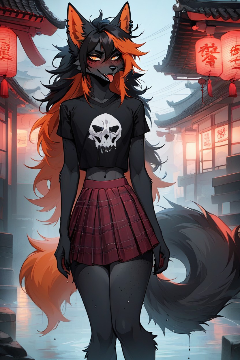 Thick Fur, Fox Spirit, Ears Down Furry AI Porn