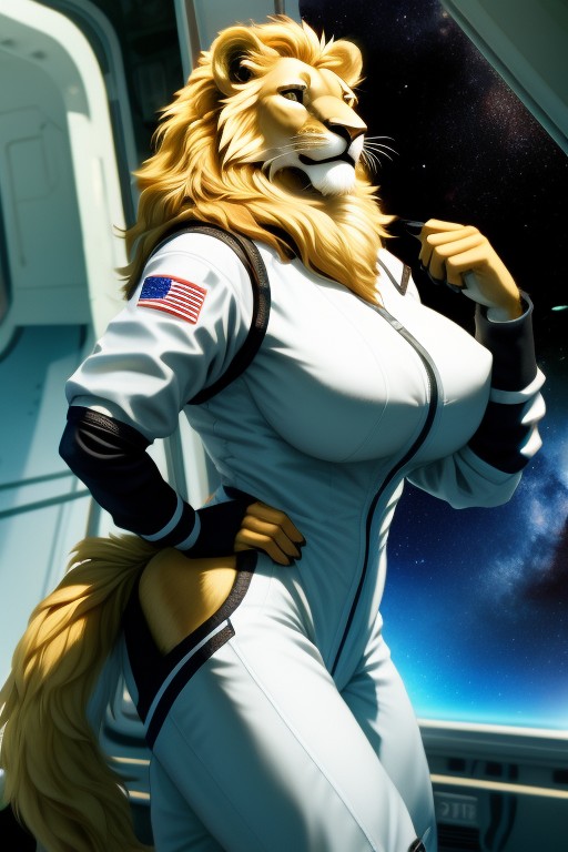 Massive Breast, Lion, Sci-fi Furry AI Porn