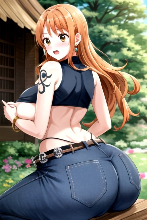 Extremely Large Ass, Breast Expansion, Nami (one Piece) Shemale AI Porn