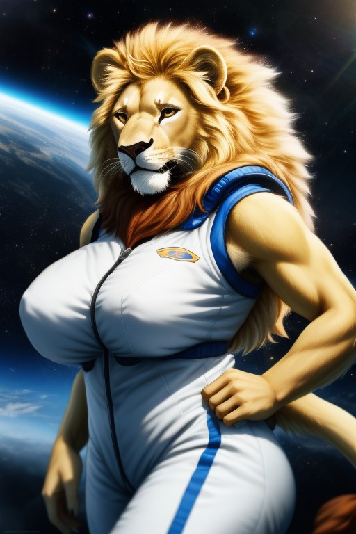 Sci-fi, Lion, Massive Breast Furry AI Porn