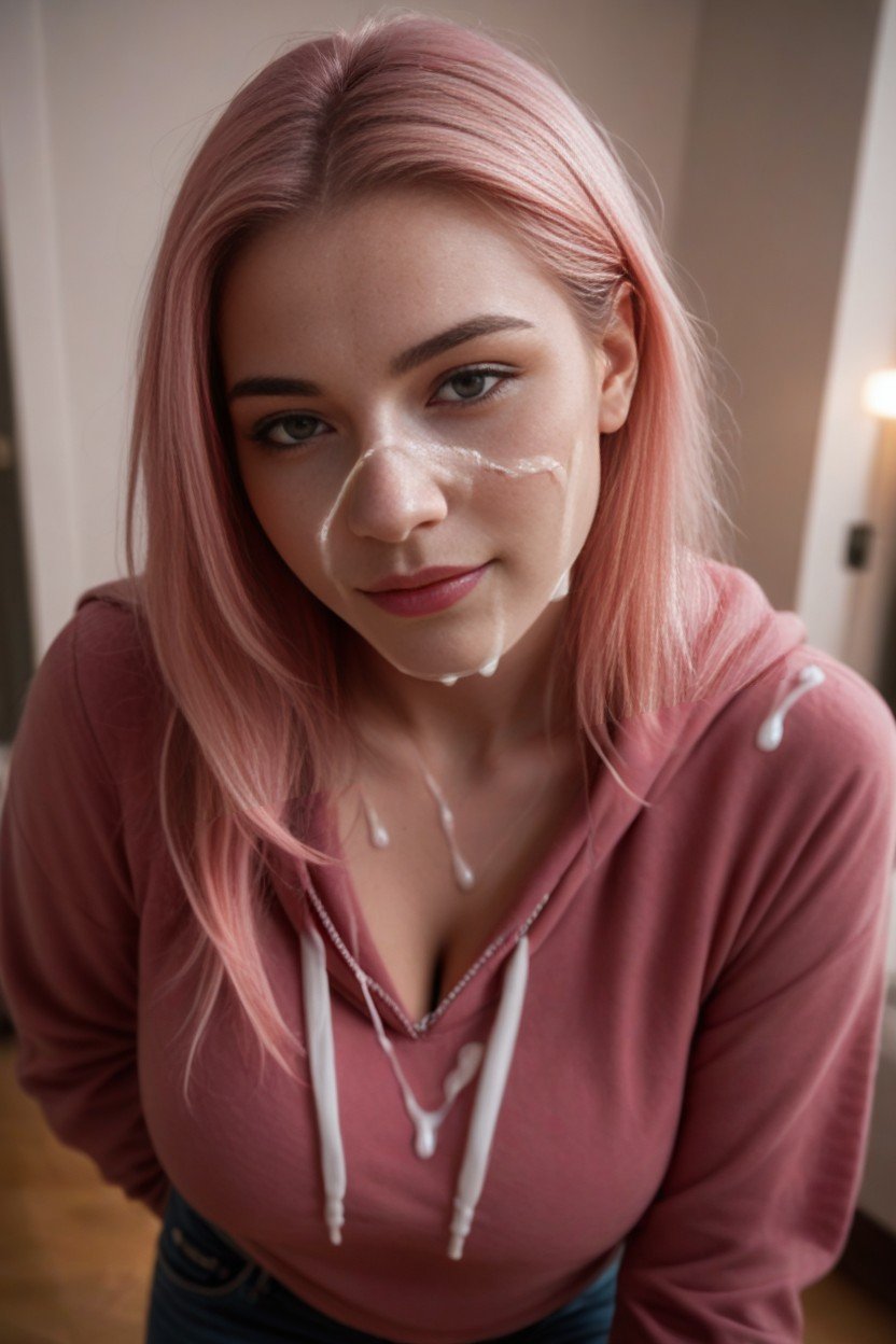 Cumshot, Pink Hair, Korean Furry AI Porn