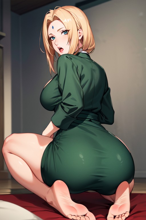 Soles Focus, Barefoot, Back Side View Hentai AI Porn