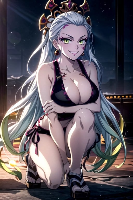 Glowing Eyes, Daki Demon Form (demon Slayer), Cleavage AI Porn