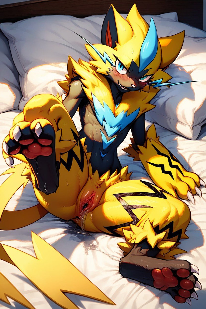 Paws, Extremely Wet Pussy, Zeraora From PokemonPorno IA Furry