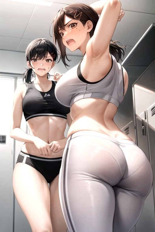 Thick Thighs, Sutiã Esportivo, Digging Into My Butt Hentai IA pornografia