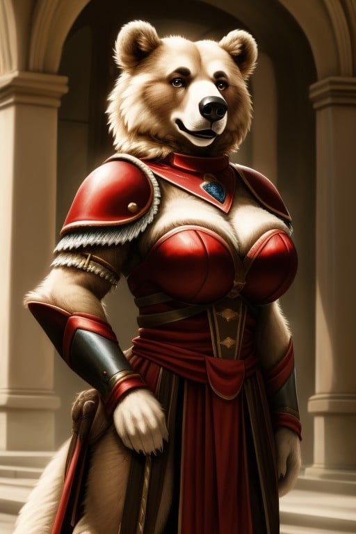 Gladiador, Oso, Pechos MasivosPorno AI Furry