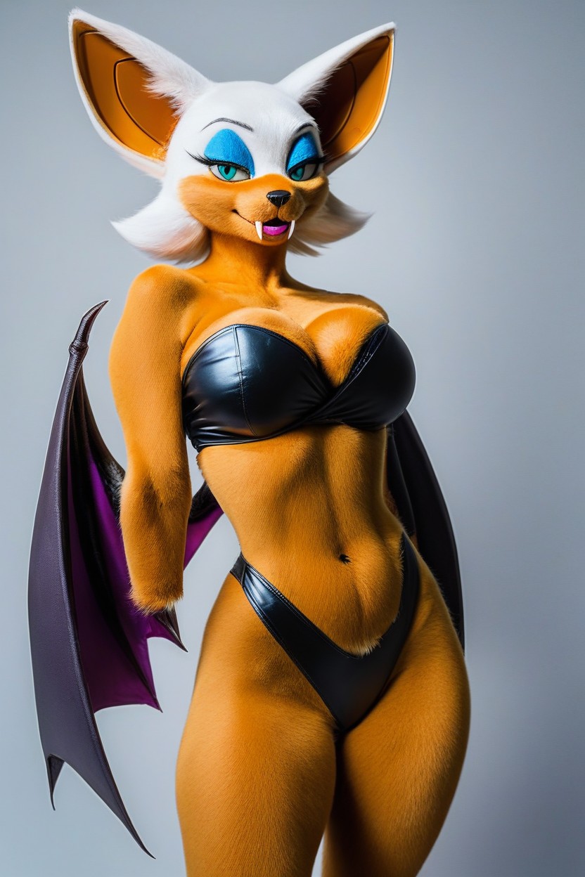 Mega Realistic, Too Much Fur, Bat Female Furry AI Porn