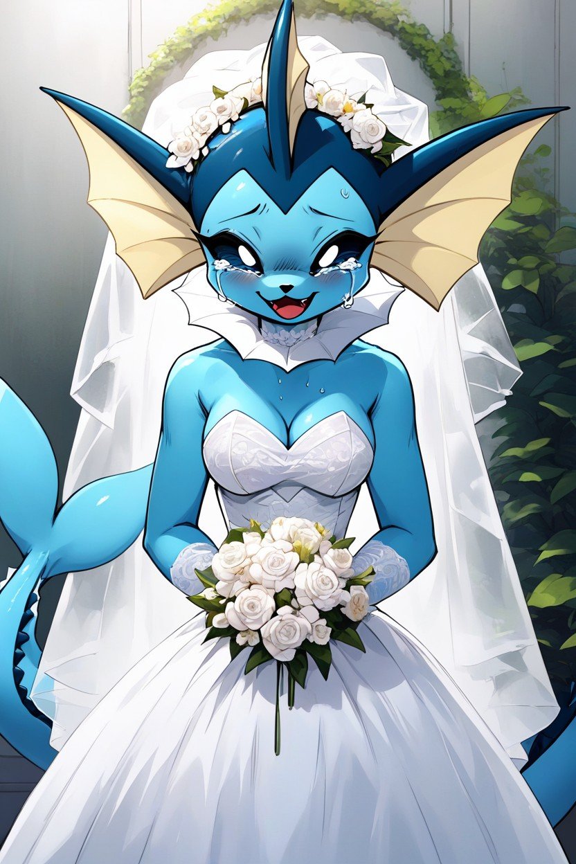 Wedding Dress, Ombre Douce, Tir À La TaillePorno IA Furry