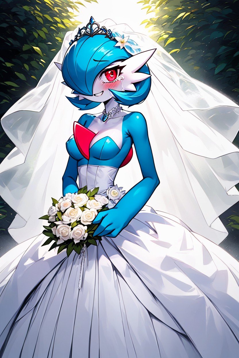 Wedding Dress, Happy Crying, Soft Shadow Furry AI Porn