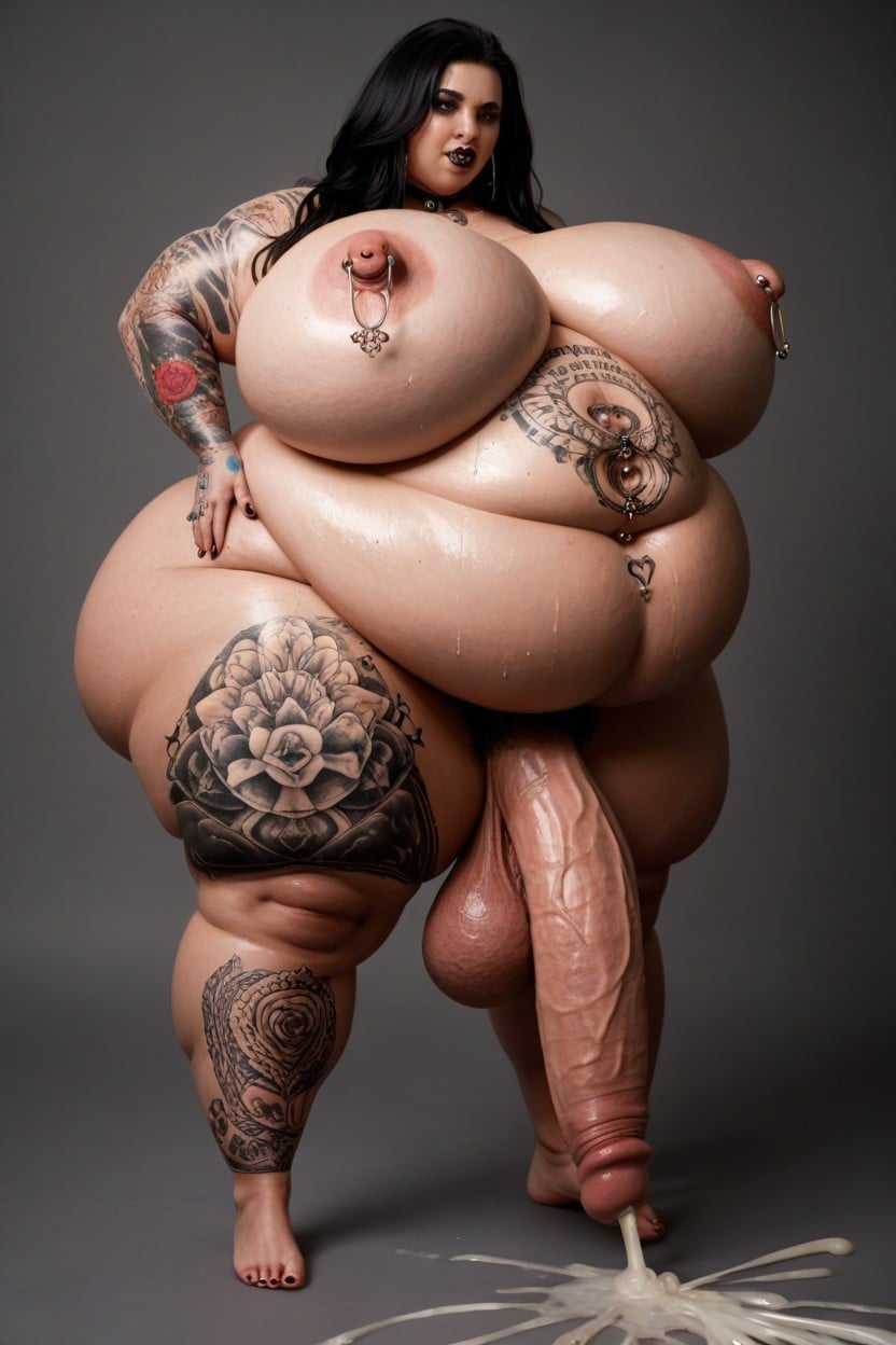 Gigantic, Growing Out Of Control, Extreme Weight Gain Shemale AI Porn