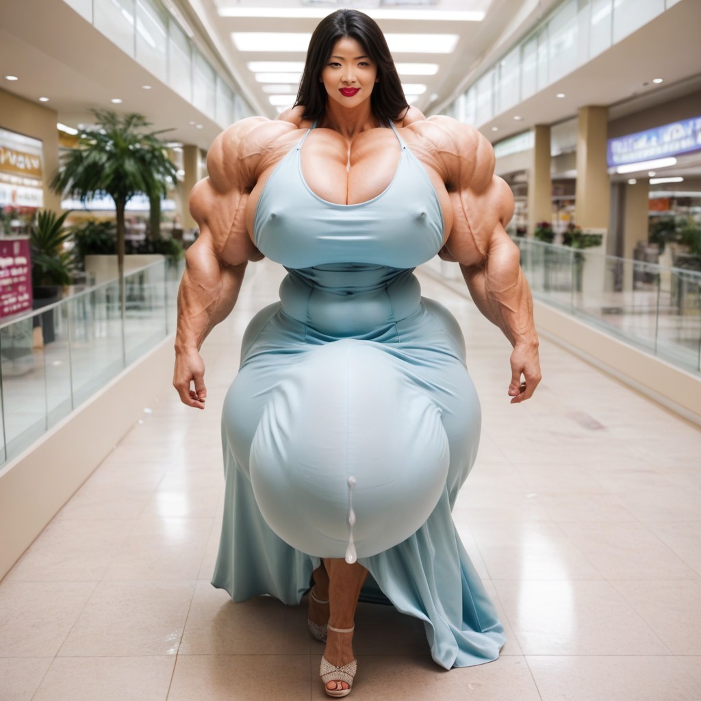 Heels, Hyper Big Muscles, Hyper Giant Muscles Shemale AI Porn