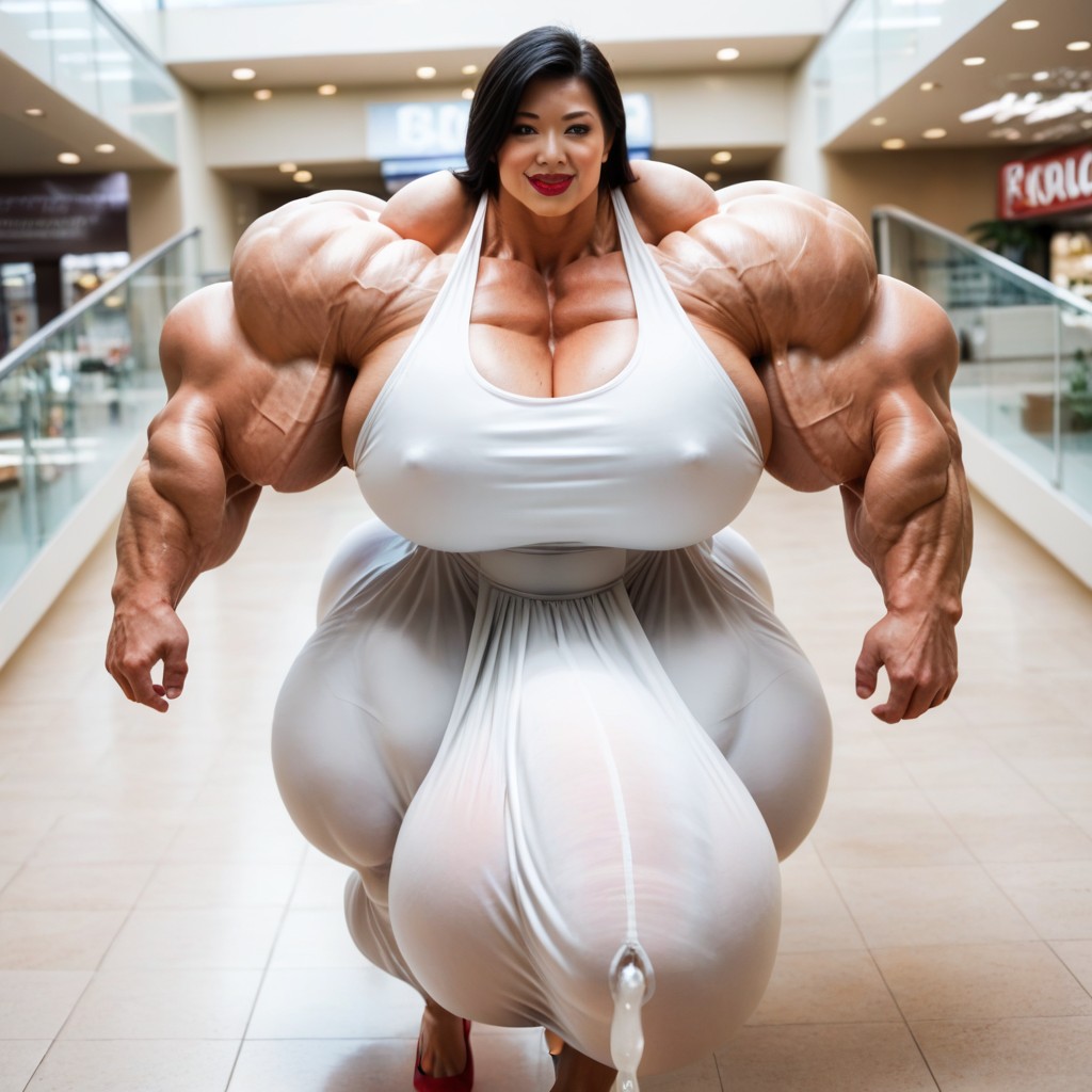 Hyper Gigantic Massive Muscles, Heels, Hyper Huge Massive Muscles Shemale AI Porn