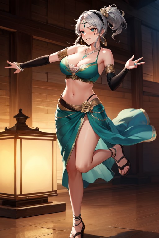 Festival, Forehead Jewel, Dark Skin Hentai AI Porn