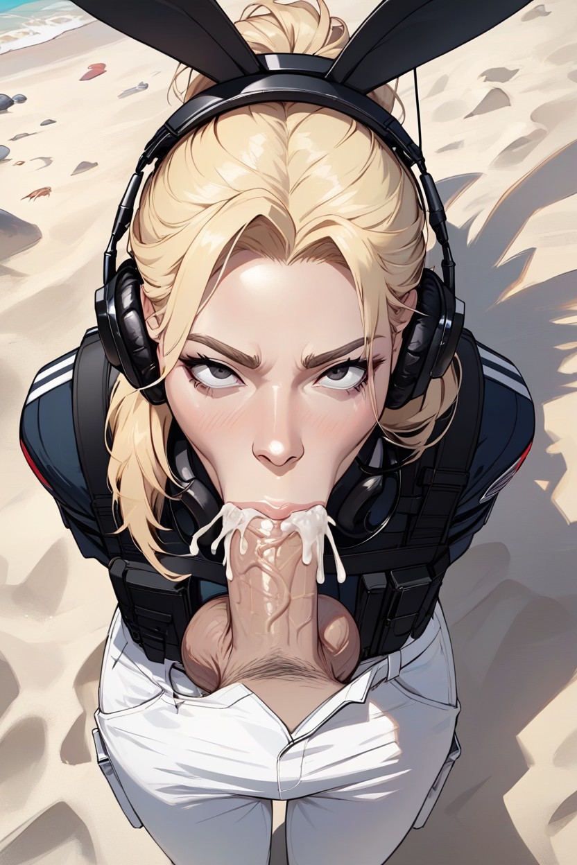 Fuck In Throat, Round Glases, Shoving Massive Cock Deep In Her Throat Hentai AI Porn