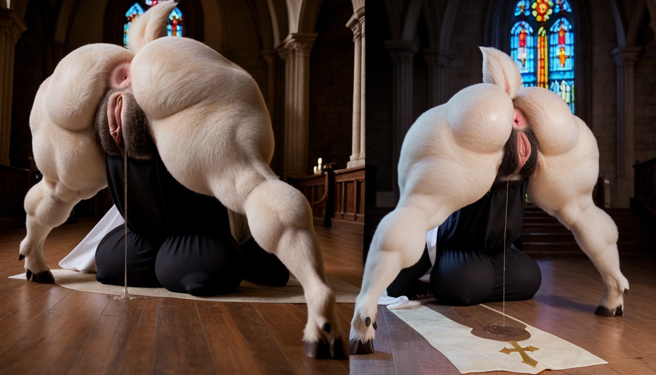 Church, Oiled Skin, Pink Anus AI Porn