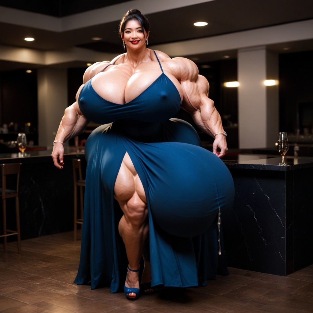 Hyper Gigantic Testicles, Hyper Gigantic Penis, Hyper Gigantic Muscles Shemale AI Porn