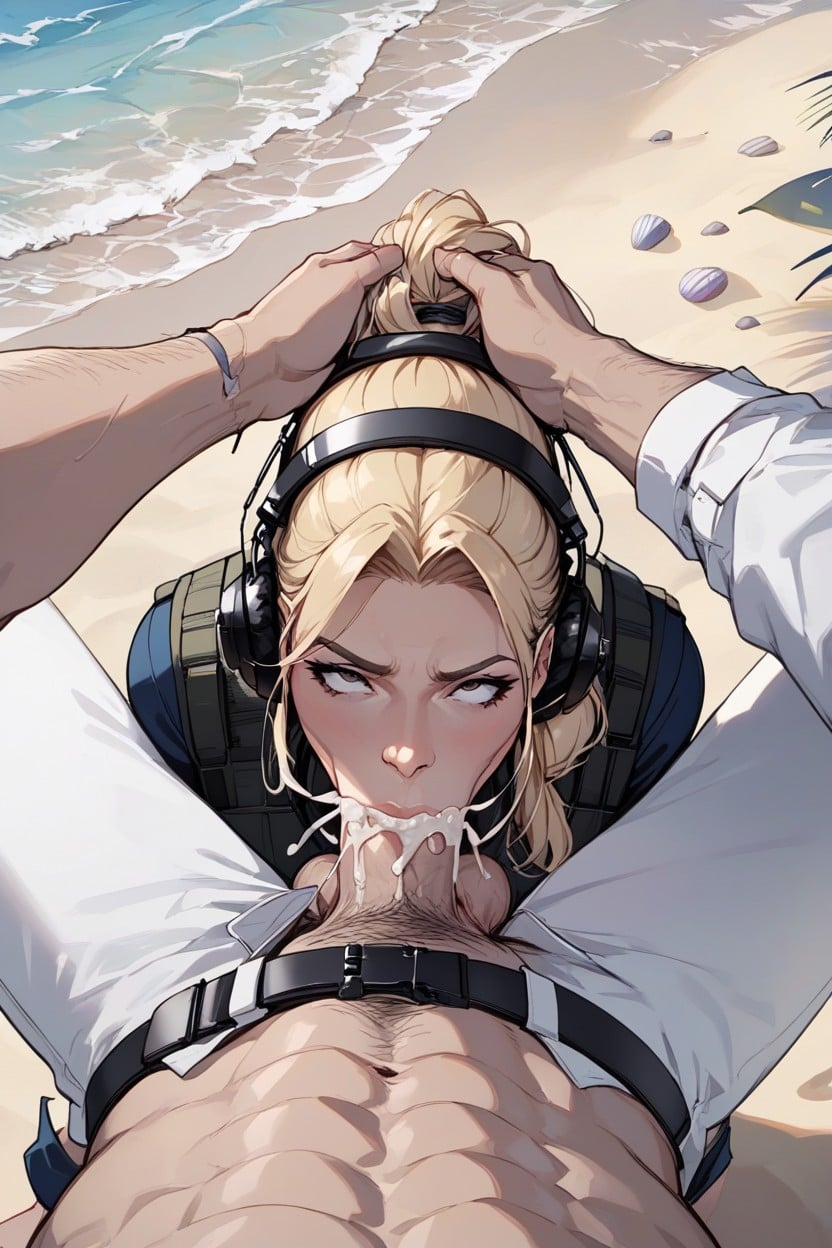 Round Grey Glases, Yelow Hair, Headphones With Microphone Hentai AI Porn