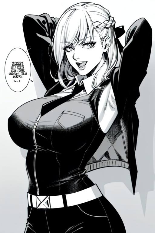 White Hair, D, Visual Novel Style Hentai AI Porn