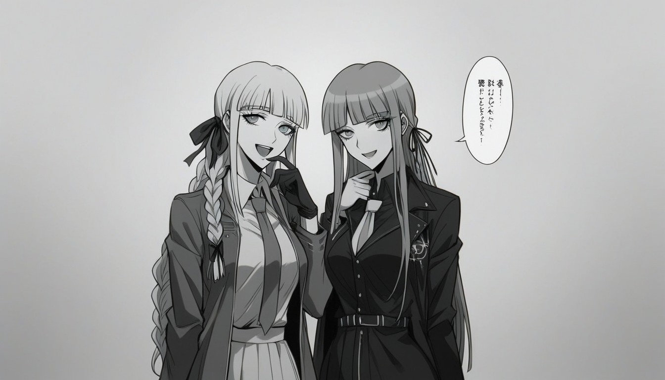 Greyscale, Long Hair, Open Jacket Hentai AI Porn