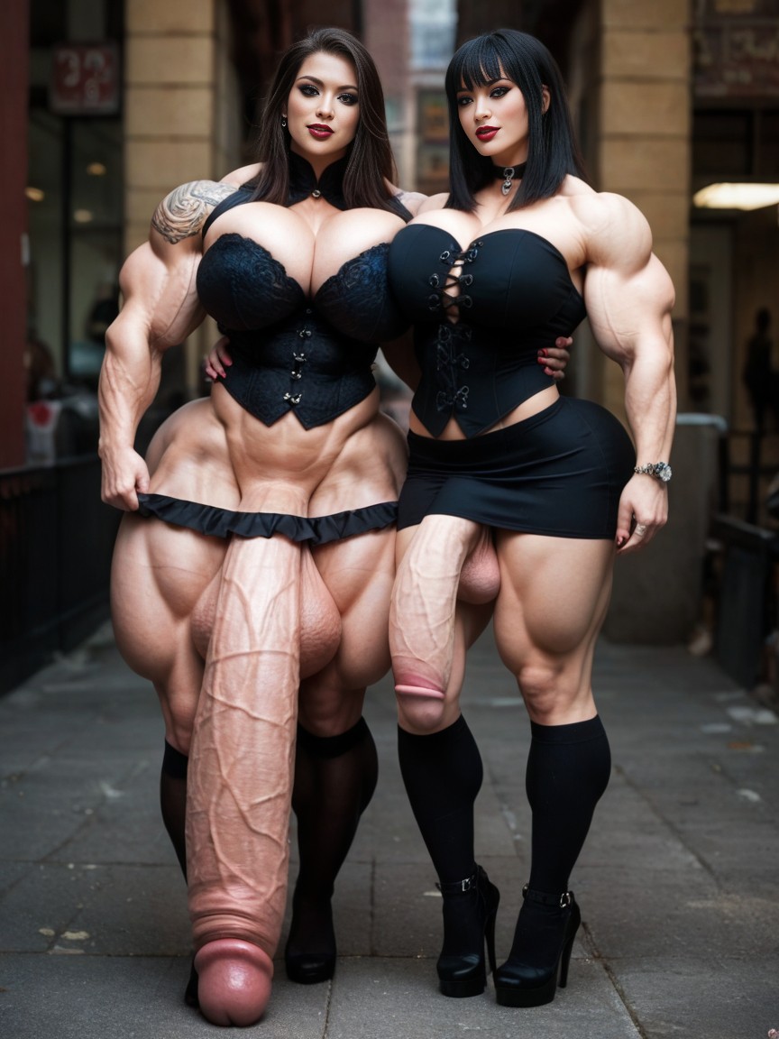 Hyper Girth Futa Cock, Massive Ass, Giant Biceps AI Porn