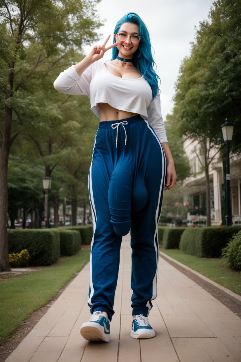 Skinny, Sneakers, Walking Shemale AI Porn