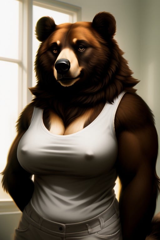 Pet Pose, Bear, Massive Breast Furry AI Porn