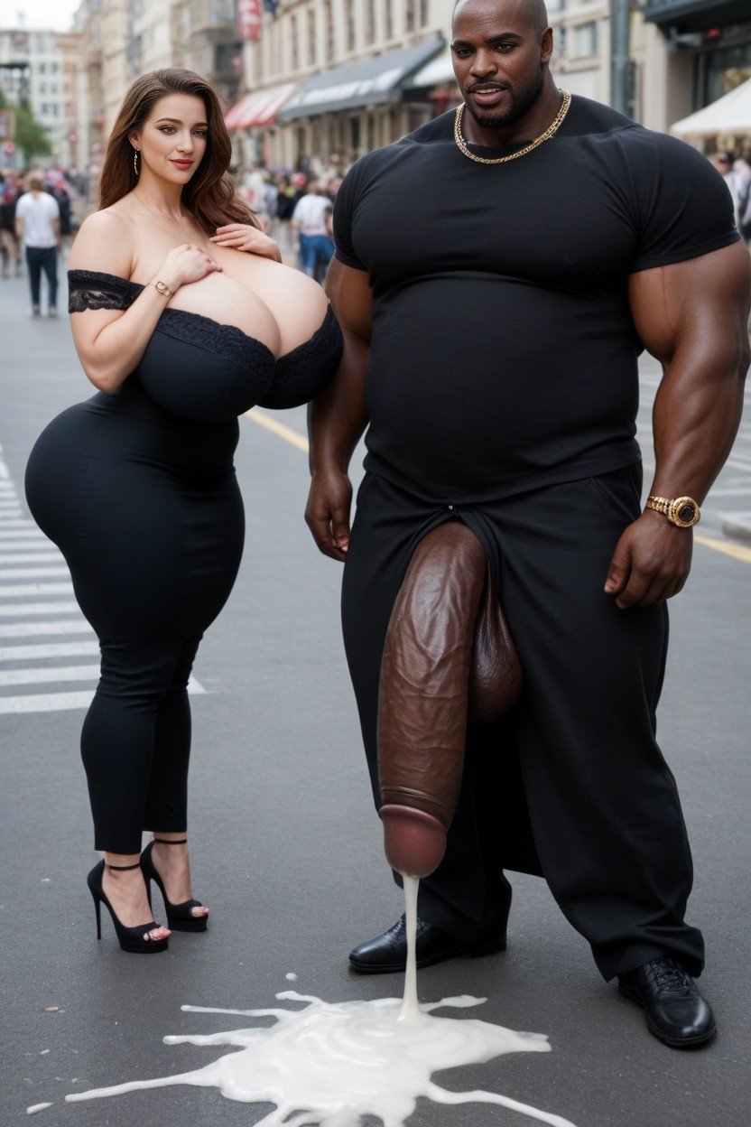 Woman Is Way Taller Than Man, Extreme Hyper Cock, Big Ass AI Porn