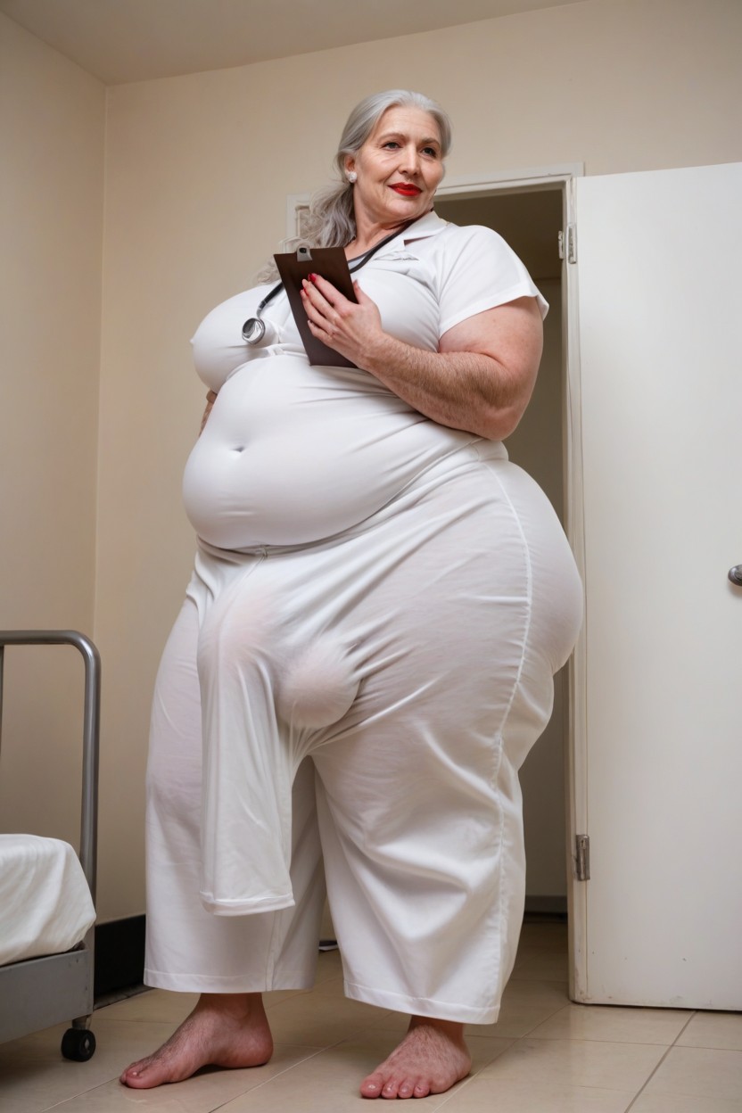 Oversized T Shirt, 1 Person, Huge Bulge Under Clothing Shemale AI Porn