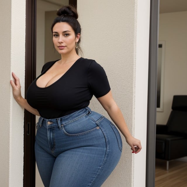 Disproportionately Gigantic Ass, Wide Hips, Bbw With Huge Wide Hips And Massive AssニューハーフAIポルノ