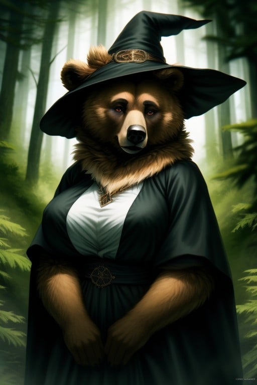 Wedding Dress, Bear, Massive Breast Furry AI Porn