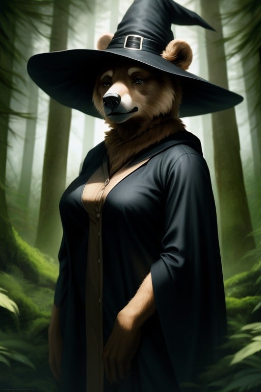 Bear, Witch, Massive Breast Furry AI Porn