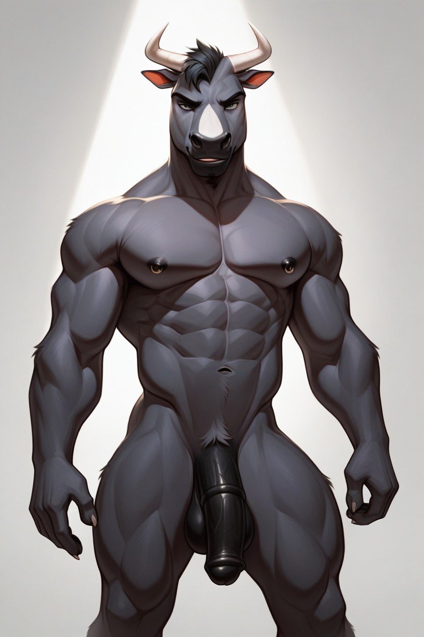 Thick Dick, Bull, Athletic Body AI Porn